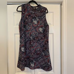 Papaya Navy and Red Paisley Mini Dress